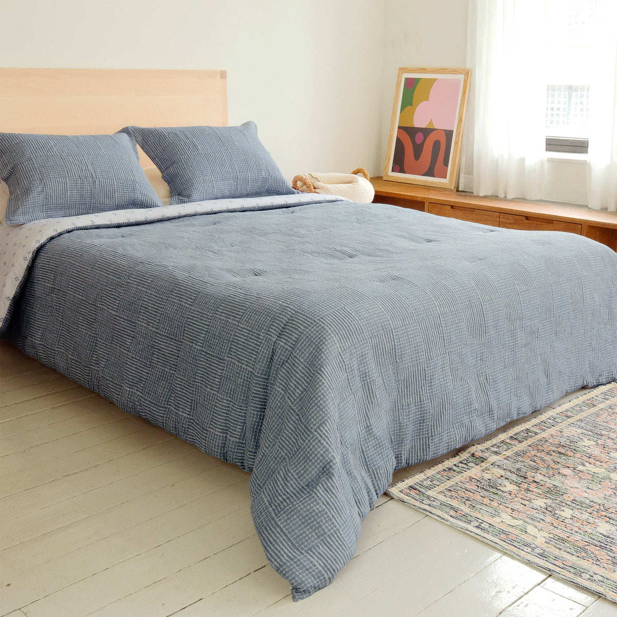 AVOCADO Organic Cotton Basketweave Comforter, 3-piece Set