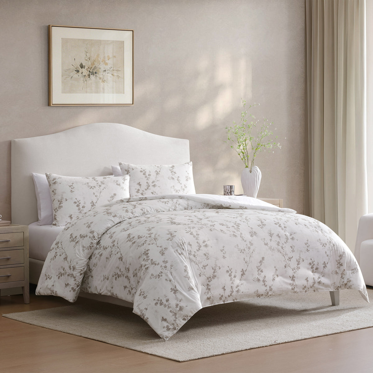 Jennifer Adams 3-piece Comforter Set, Canopy Botanical Printed Velvet