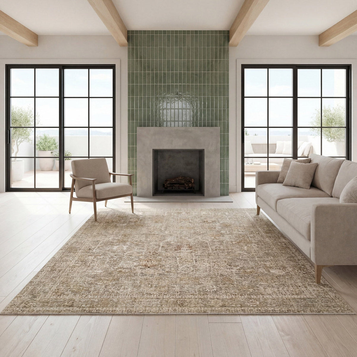 Surya Somerset Rug Collection, Wrenley Gray, 6’7” x 9’6”
