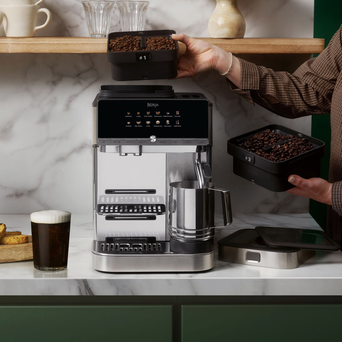 Ninja AutoBarista Pro Fully Automatic Espresso Machine, 13 Preset Drinks