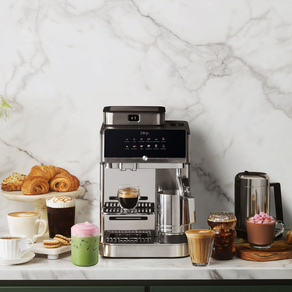 Ninja AutoBarista Pro Fully Automatic Espresso Machine, 13 Preset Drinks