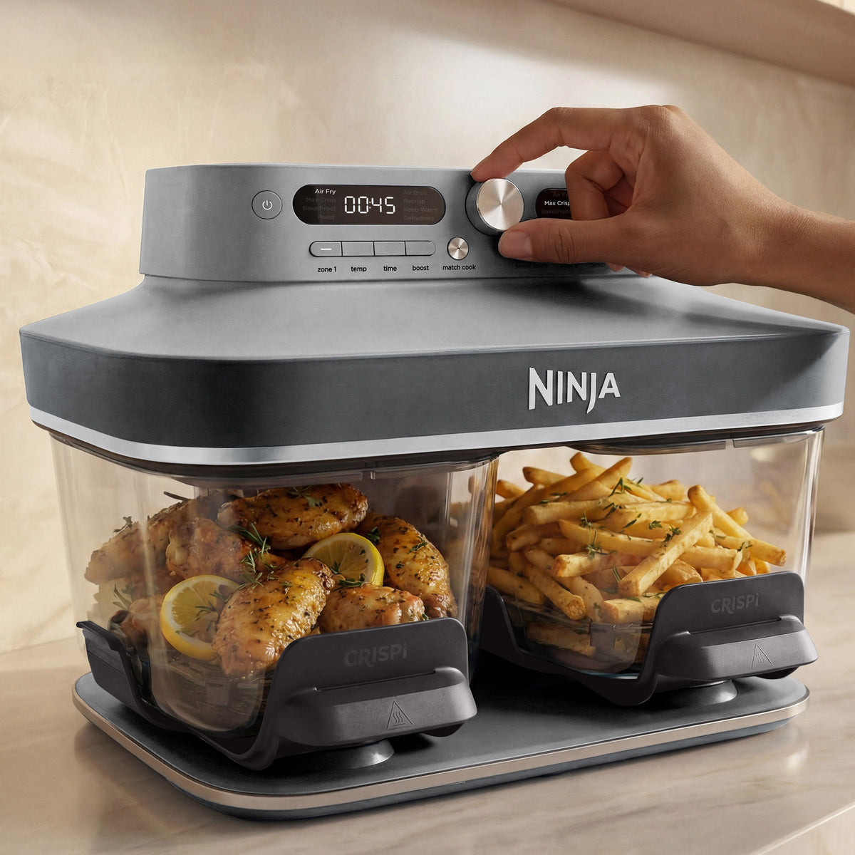 Ninja CRISPi DualZone 2-Basket Glass Air Fryer