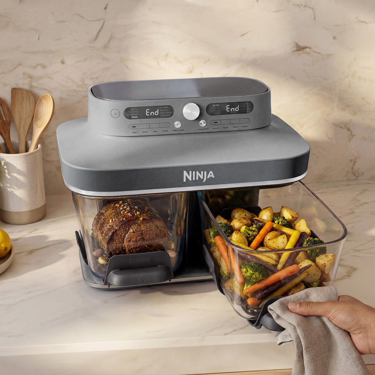 Ninja CRISPi DualZone 2-Basket Glass Air Fryer