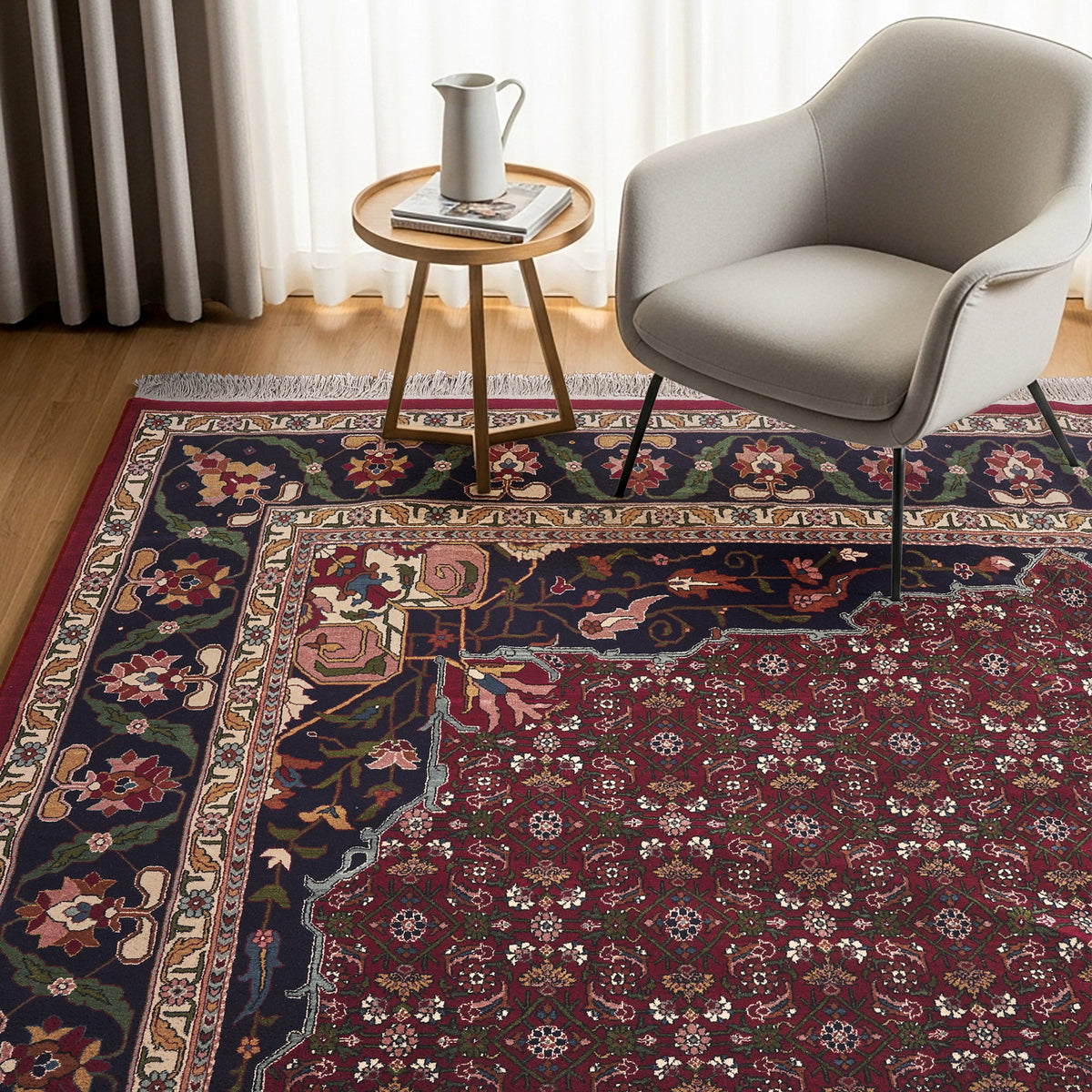 Chatsworth Hand Knotted Area Rug, Wilton House Red, 12' x 18'