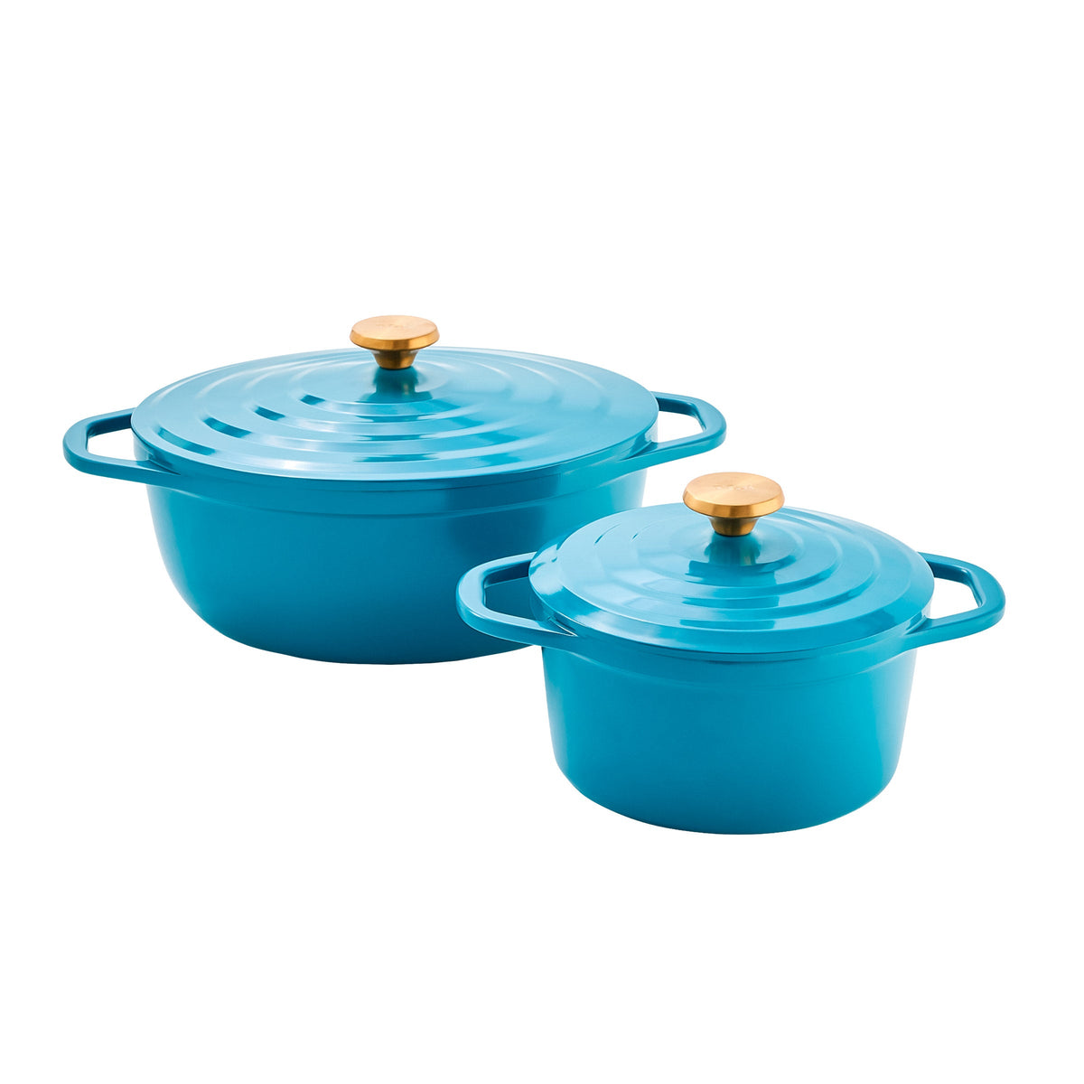 T-fal Cast Aluminum Air Dutch Oven Set, 3-quart Round & 6-quart Oval