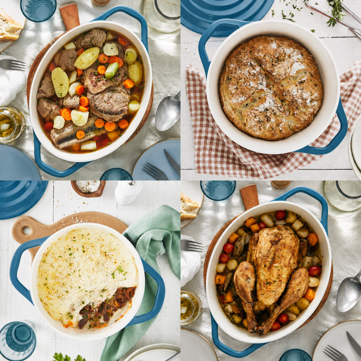 T-fal Cast Aluminum Air Dutch Oven Set, 3-quart Round & 6-quart Oval