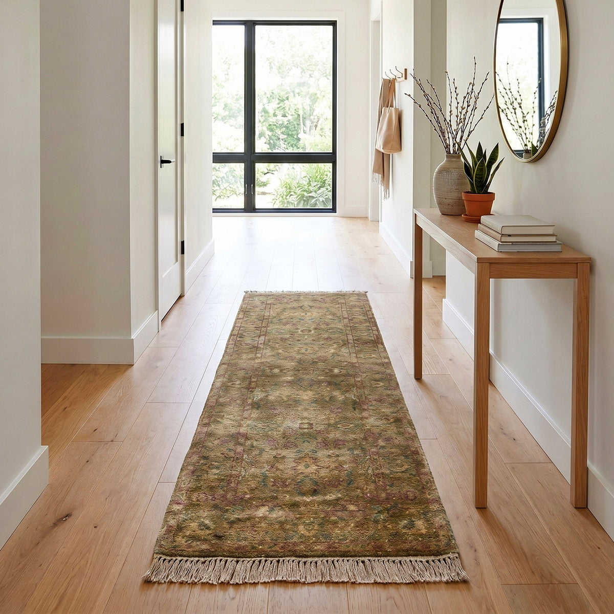 Chatsworth Hand Knotted Rug Collection, Dover Gold, 2'5" x 8'