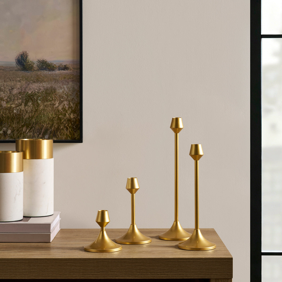 VCNY Home LED Taper and Candle Holders, Set of 8