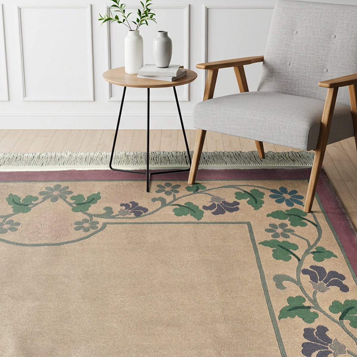 Pagoda Hand Knotted Rug Collection, Zurich Rose