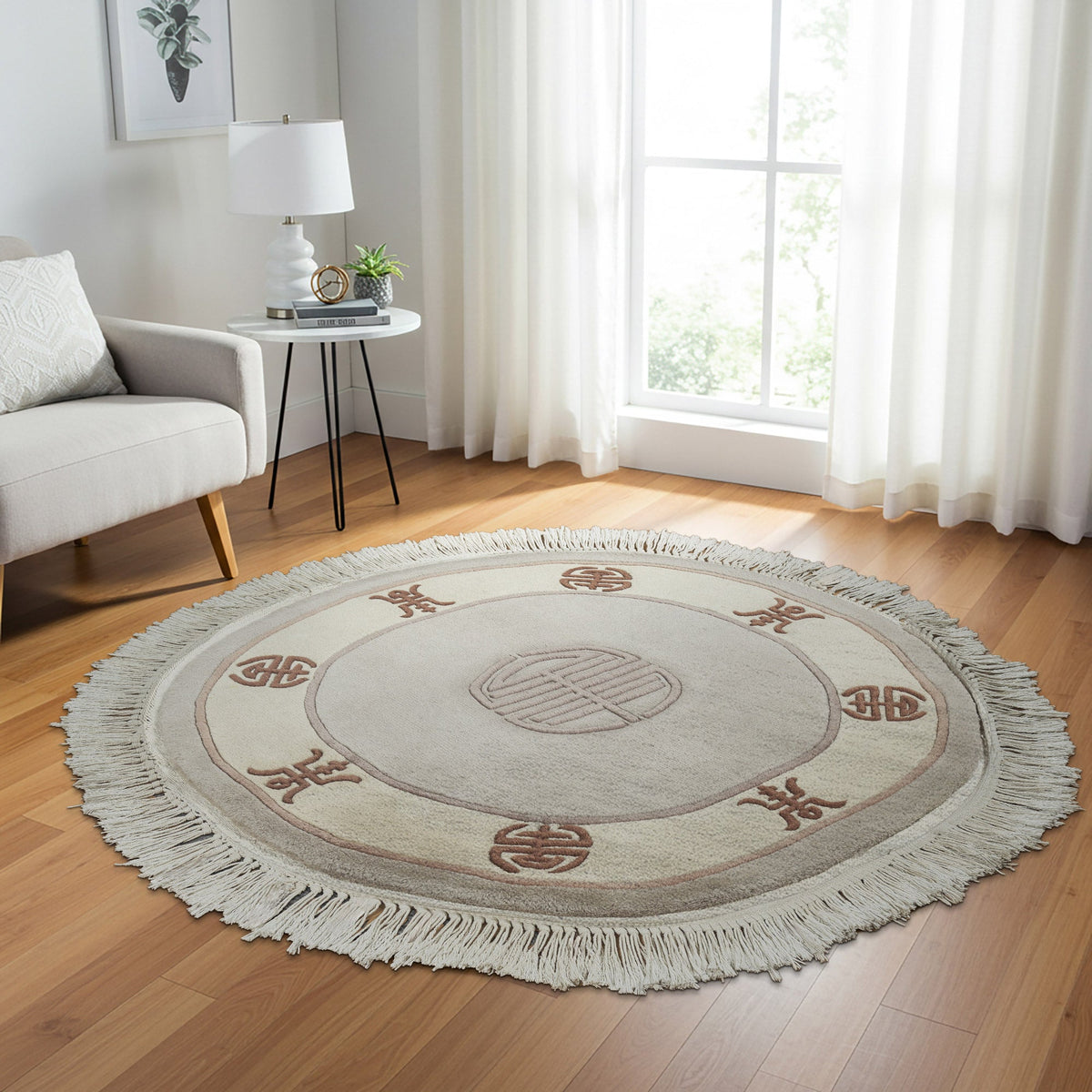 Pagoda Hand Knotted Rug Collection, Vienne Beige