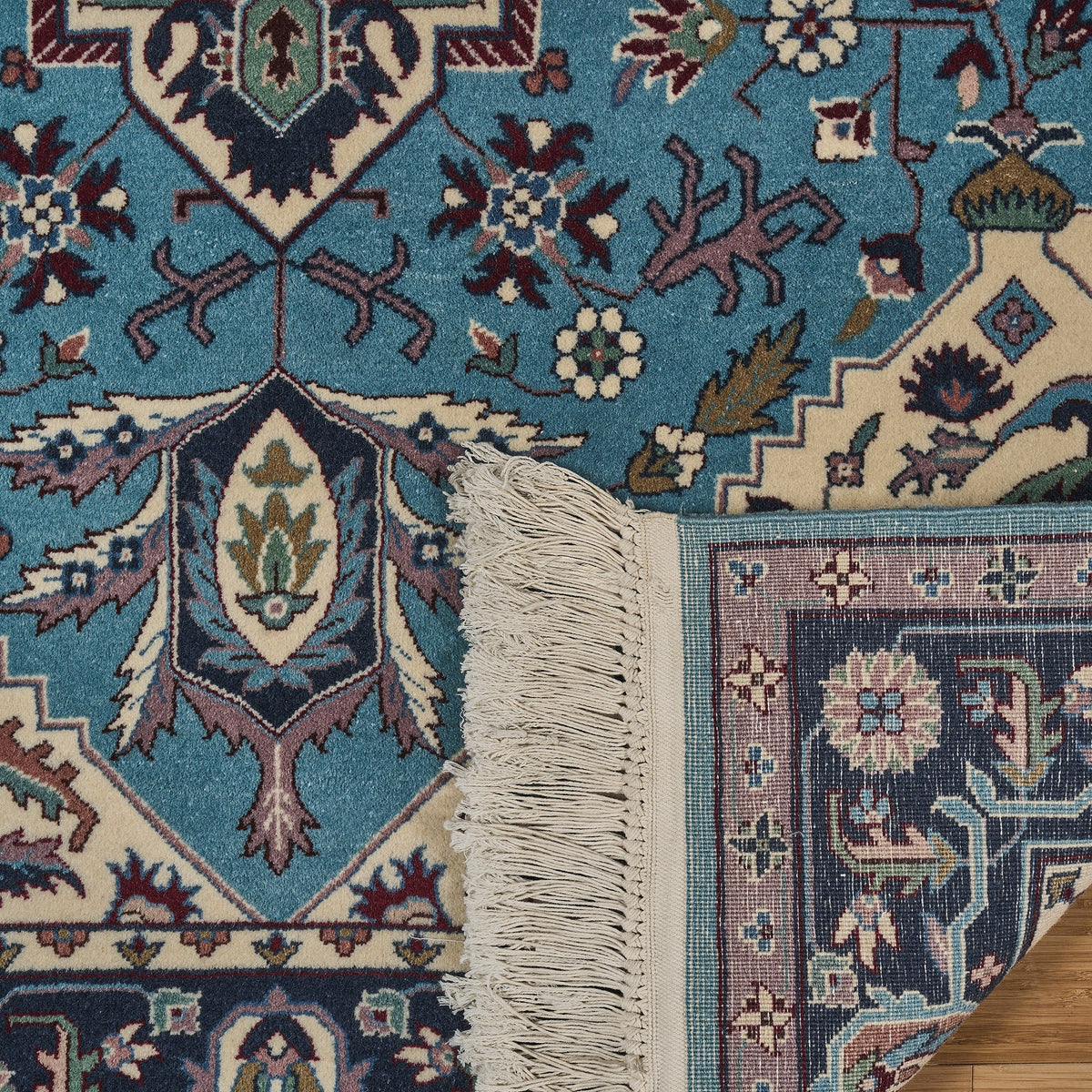 Montacute Hand Knotted Rug Collection, Capri Blue