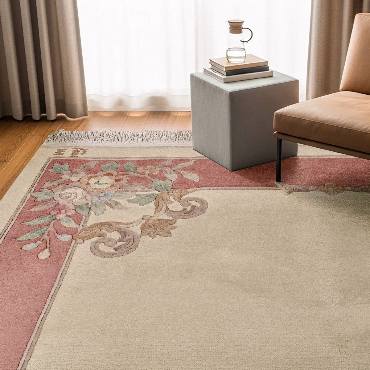 Pagoda Hand Knotted Rug Collection, Amden Ivory