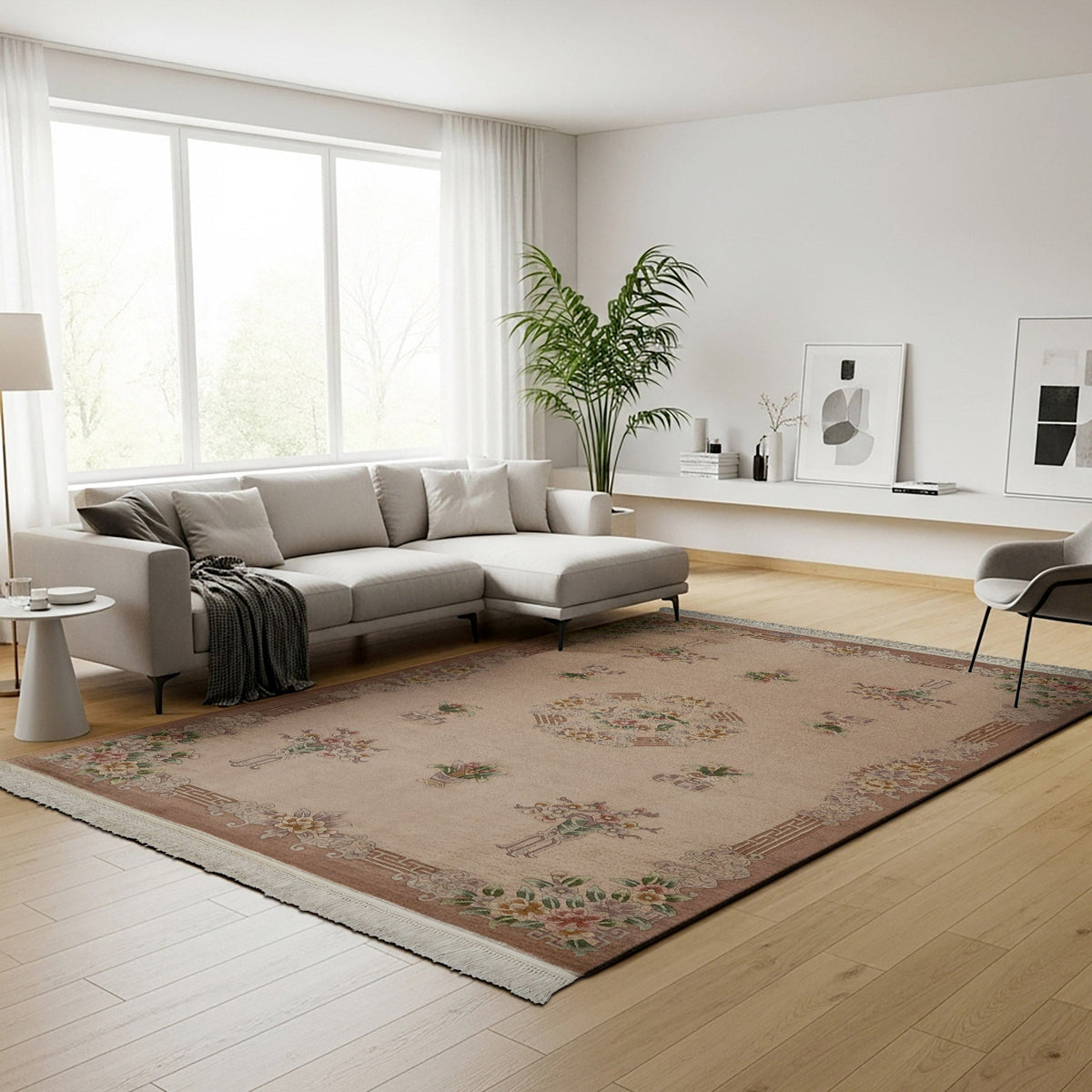 Pagoda Hand Knotted Rug Collection, Arpez Dusty Rose