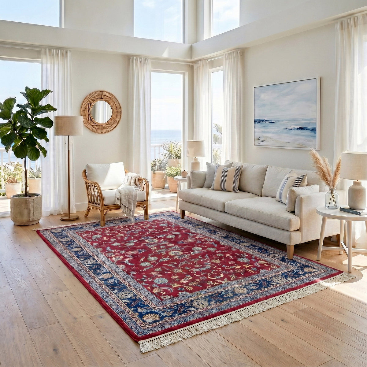 Montacute Hand Knotted Rug Collection, Brittney Burgundy