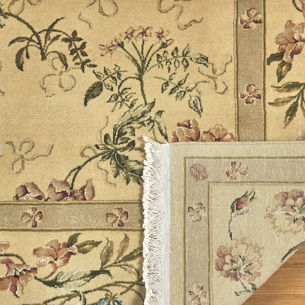 Montacute Hand Knotted Area Rug, Perugia Sand, 9' x 12'