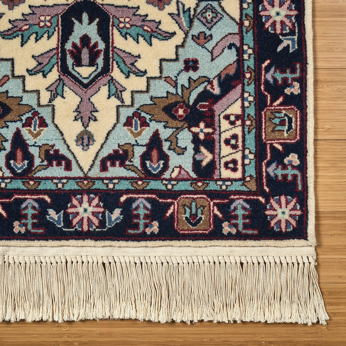 Montacute Hand Knotted Area Rug, Capri Ivory, 2' x 4'