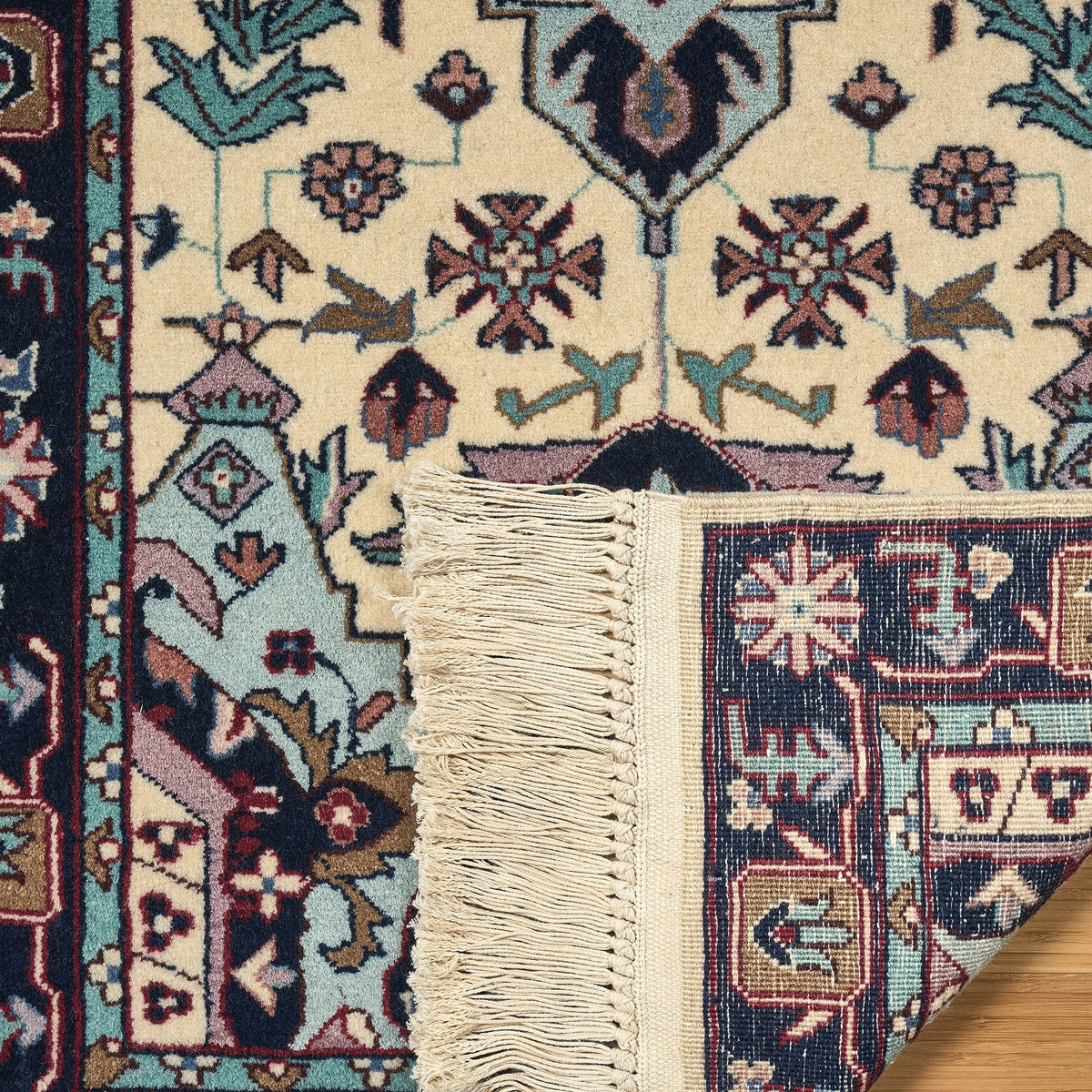 Montacute Hand Knotted Area Rug, Capri Ivory, 2' x 4'