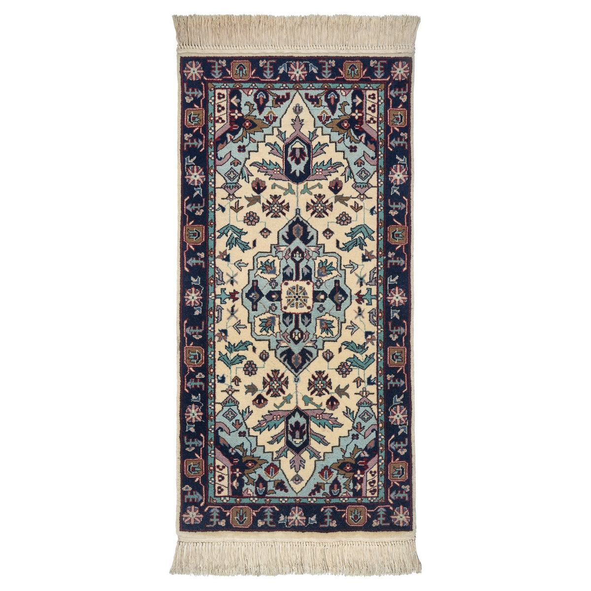 Montacute Hand Knotted Area Rug, Capri Ivory, 2' x 4'