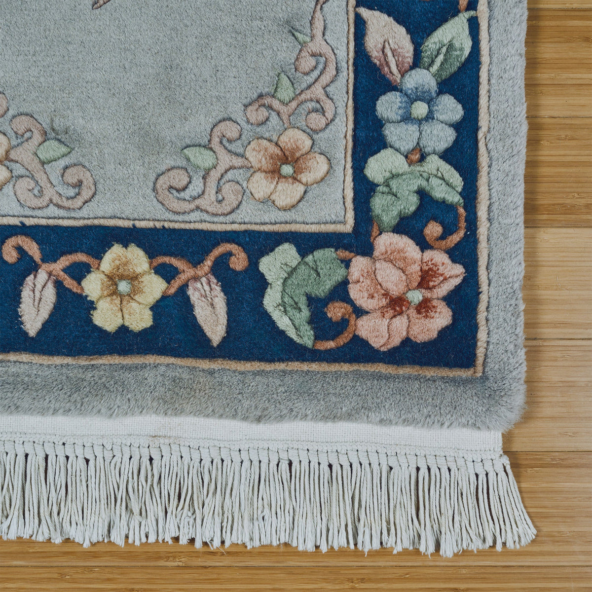 Pagoda Hand Knotted Rug Collection, Uster Light Blue