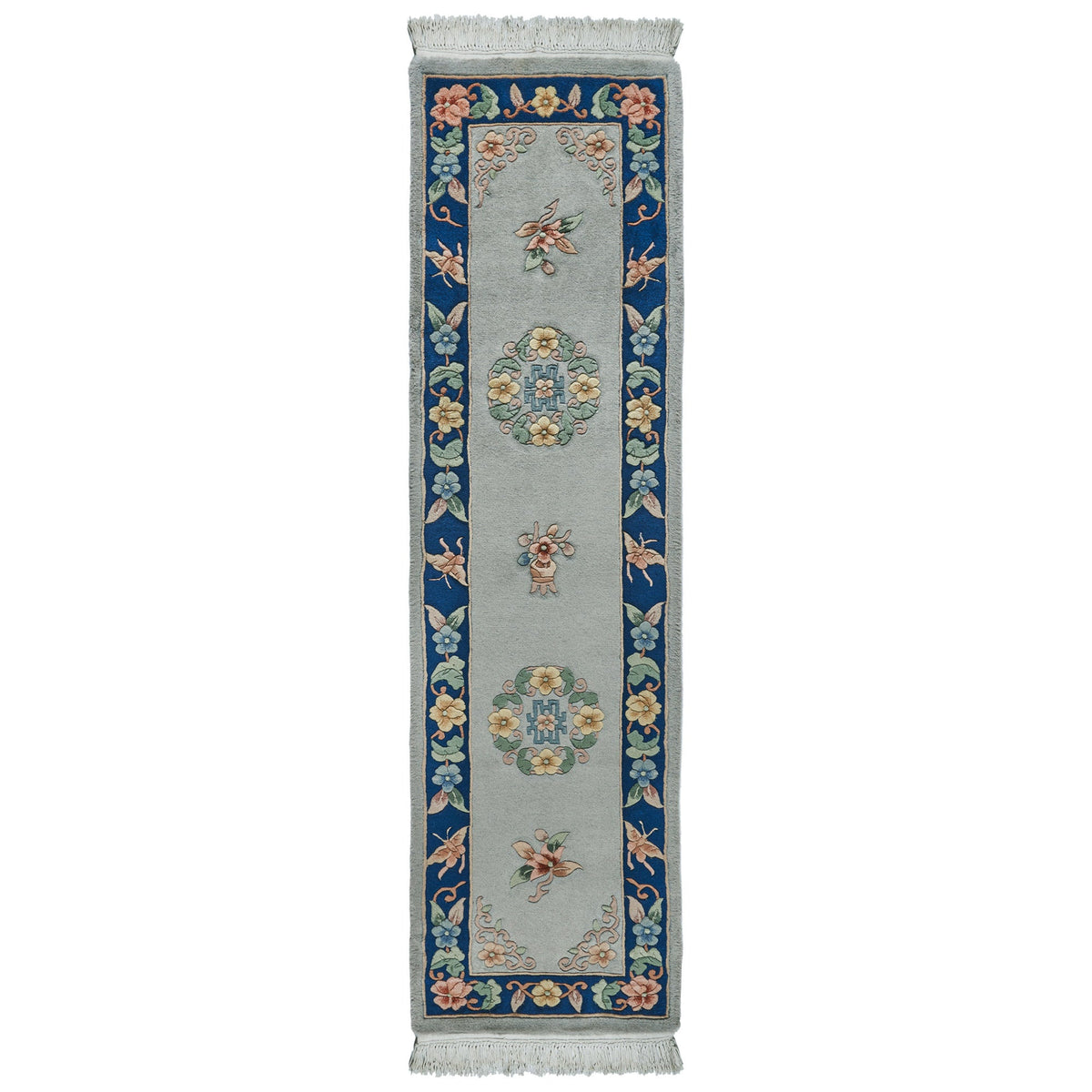 Pagoda Hand Knotted Rug Collection, Uster Light Blue