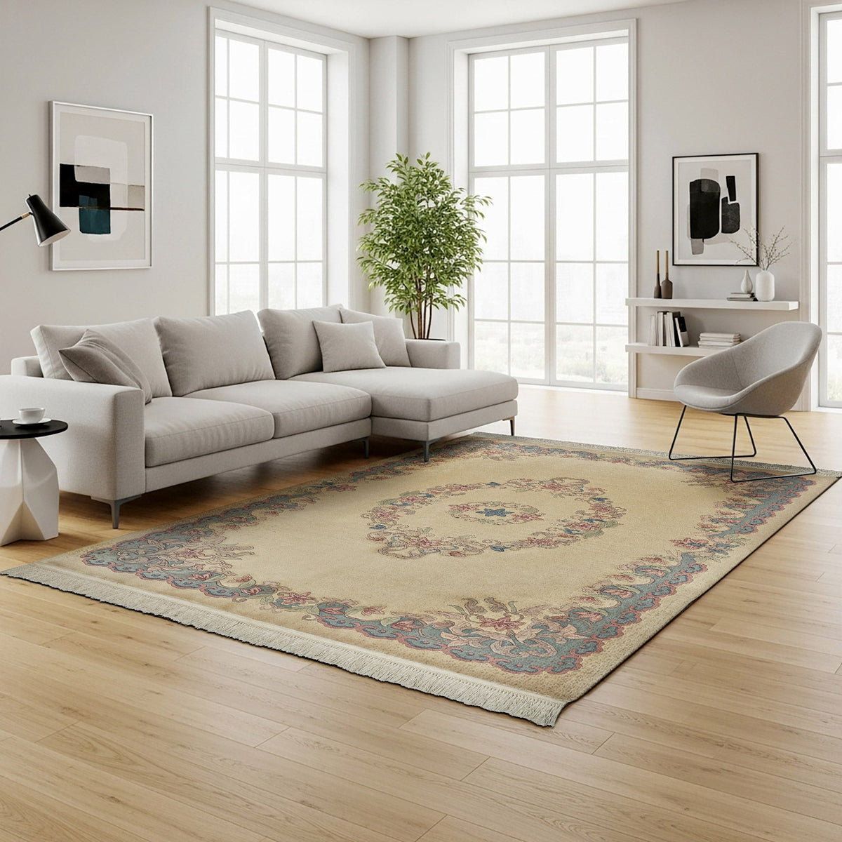 Pagoda Hand Knotted Rug Collection, Clos Ivory
