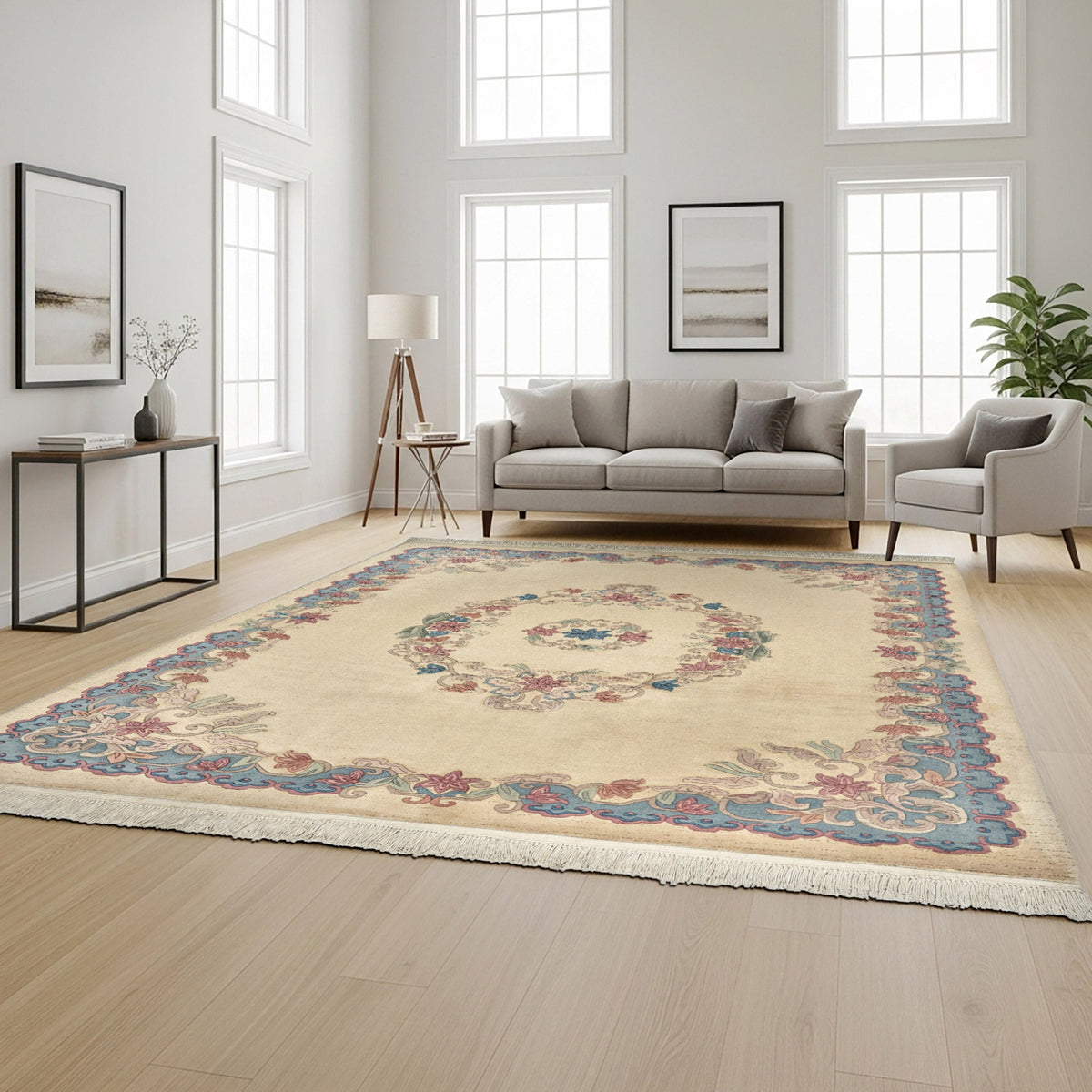Pagoda Hand Knotted Rug Collection, Clos Ivory