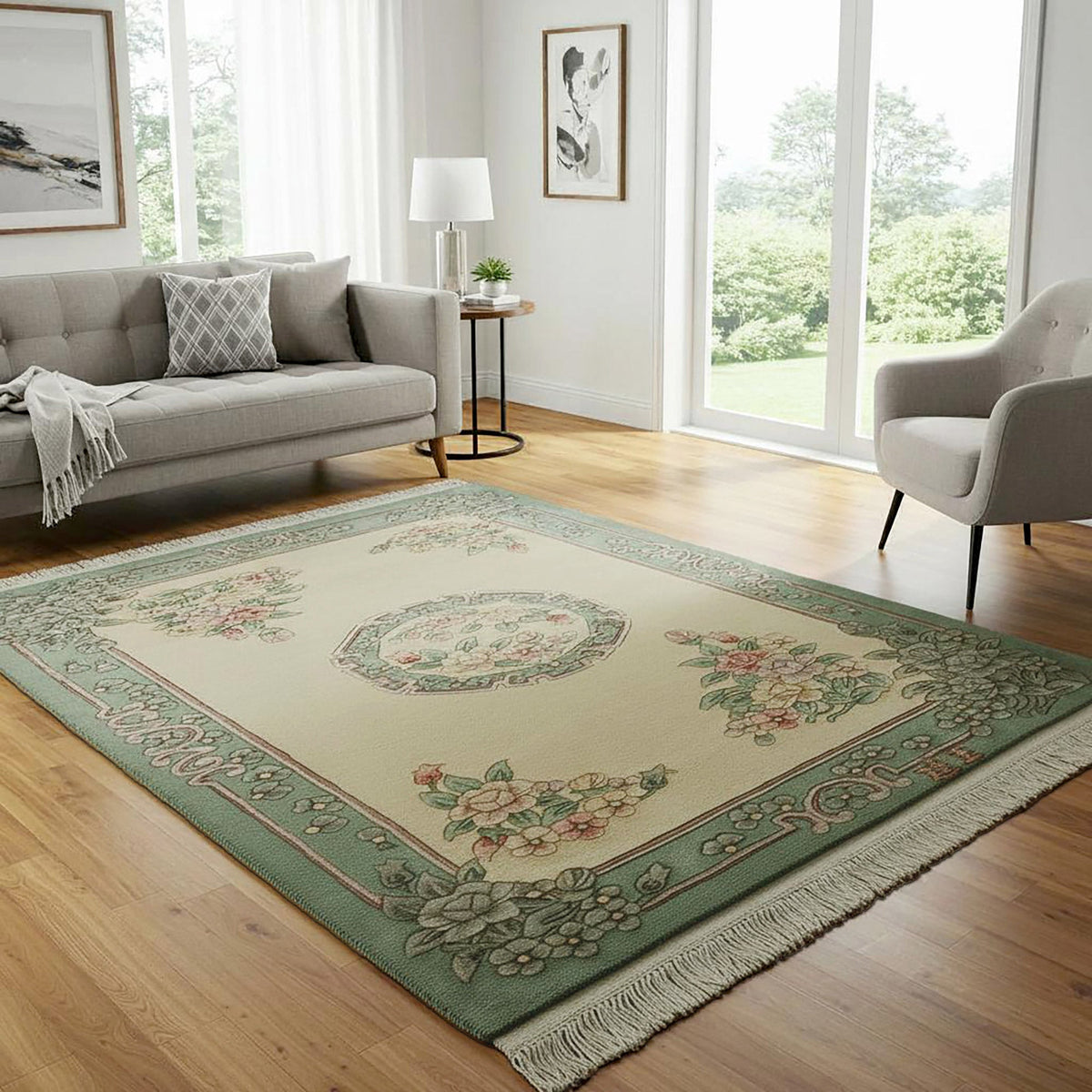 Pagoda Hand Knotted Rug Collection, Vauden Sage
