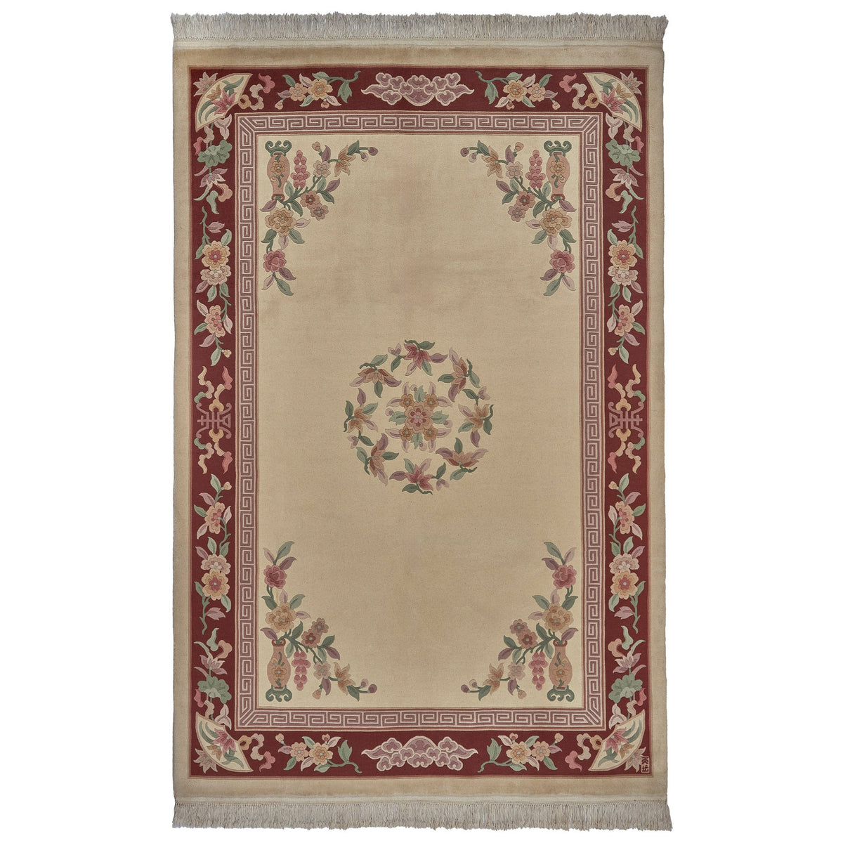 Pagoda Hand Knotted Rug Collection, Lenzburg Ivory