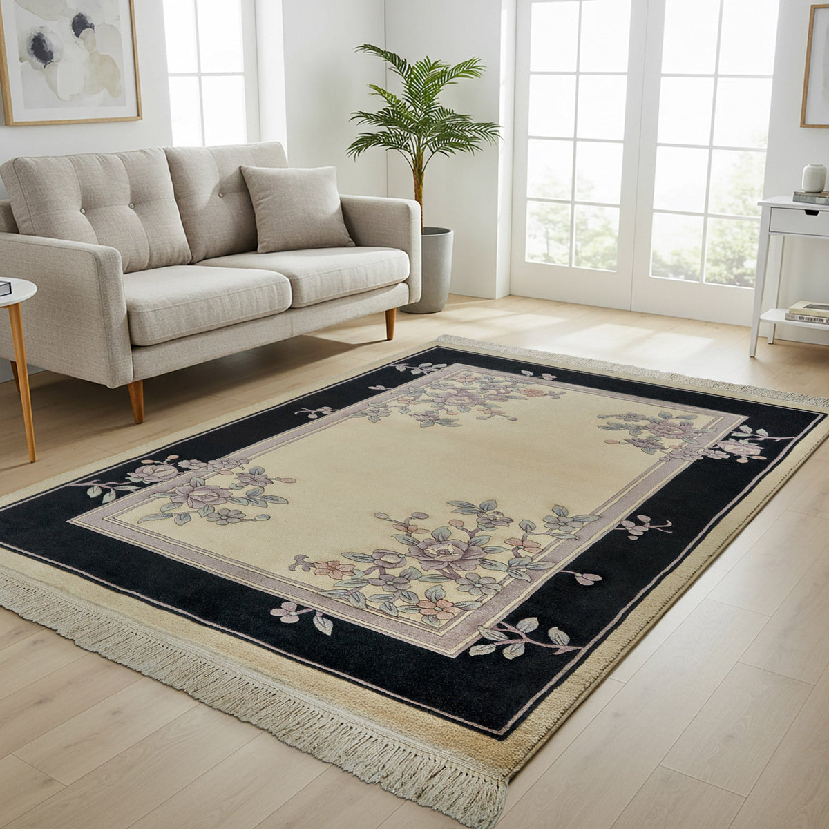 Pagoda Hand Knotted Rug Collection, Clermont Ivory