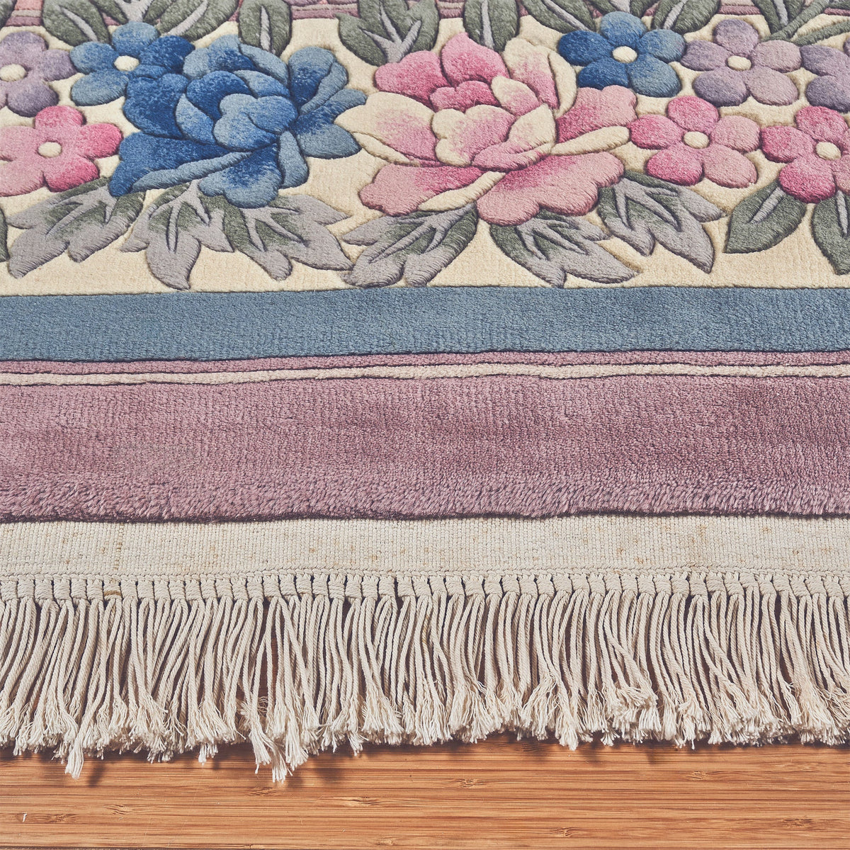 Pagoda Hand Knotted Area Rug, Bruggs Lilac, 9' x 12'
