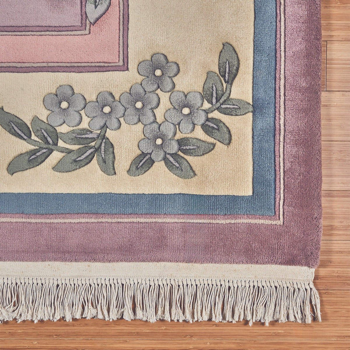 Pagoda Hand Knotted Area Rug, Bruggs Lilac, 9' x 12'