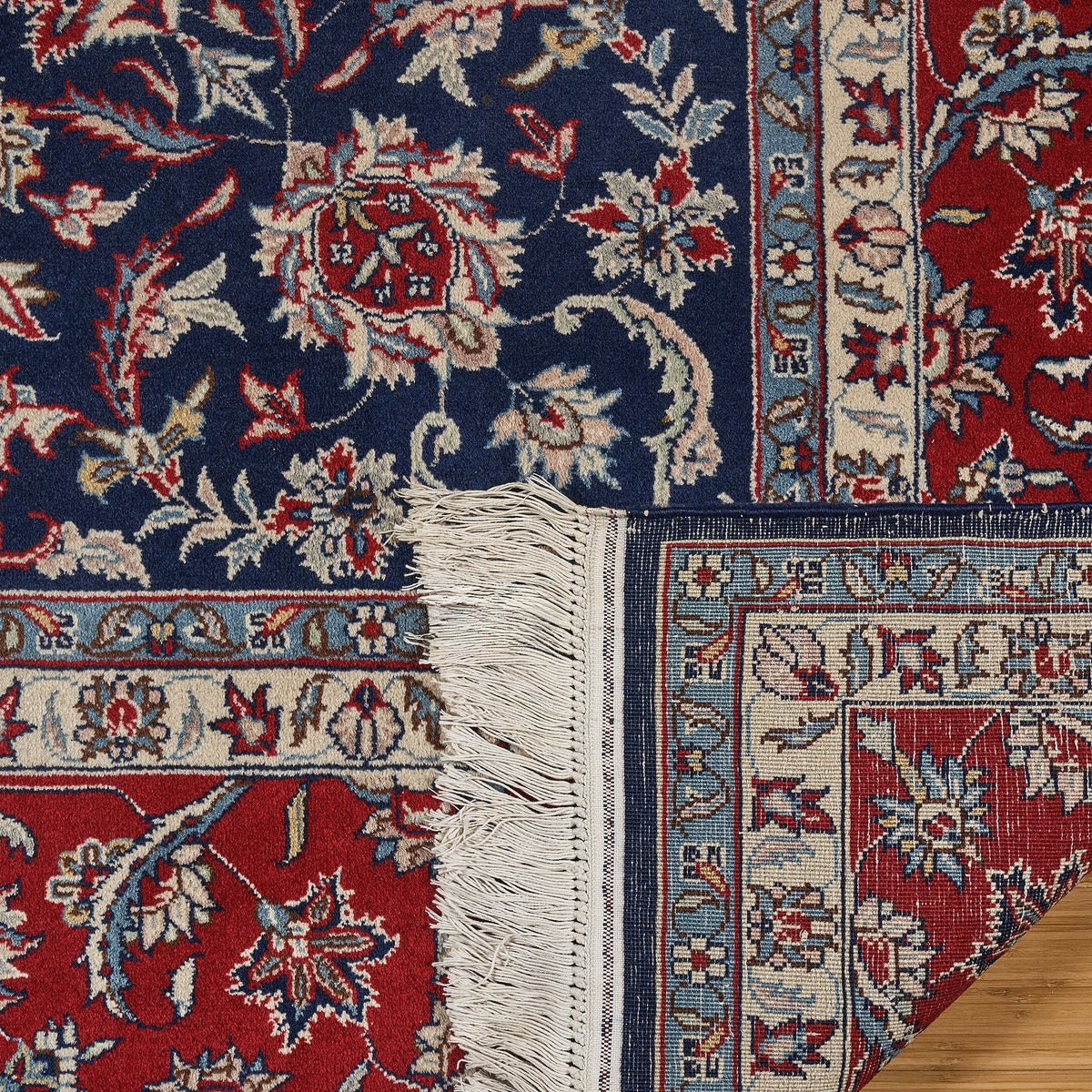 Montacute Hand Knotted Area Rug, Bilbao Navy, 8' x 10'