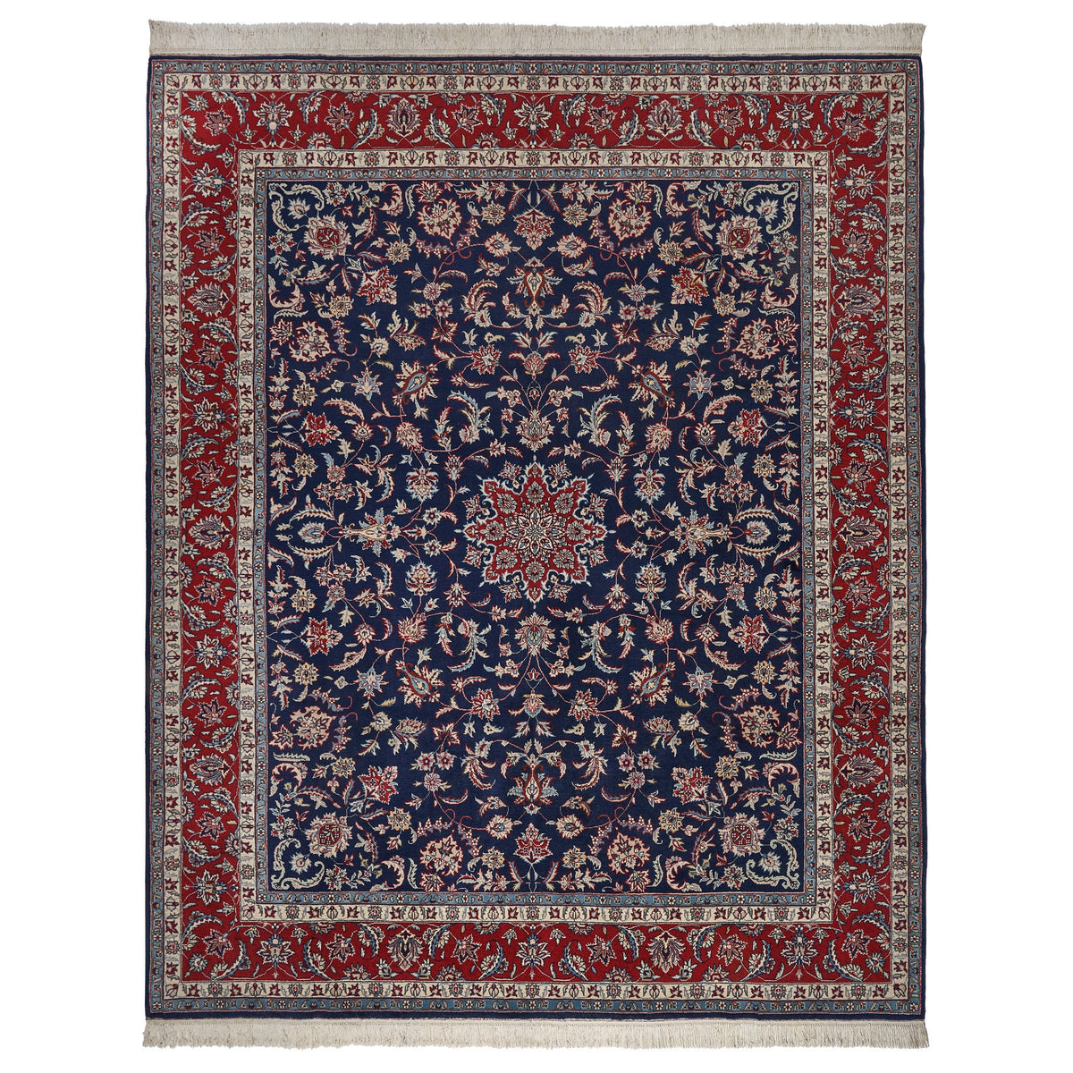 Montacute Hand Knotted Area Rug, Bilbao Navy, 8' x 10'