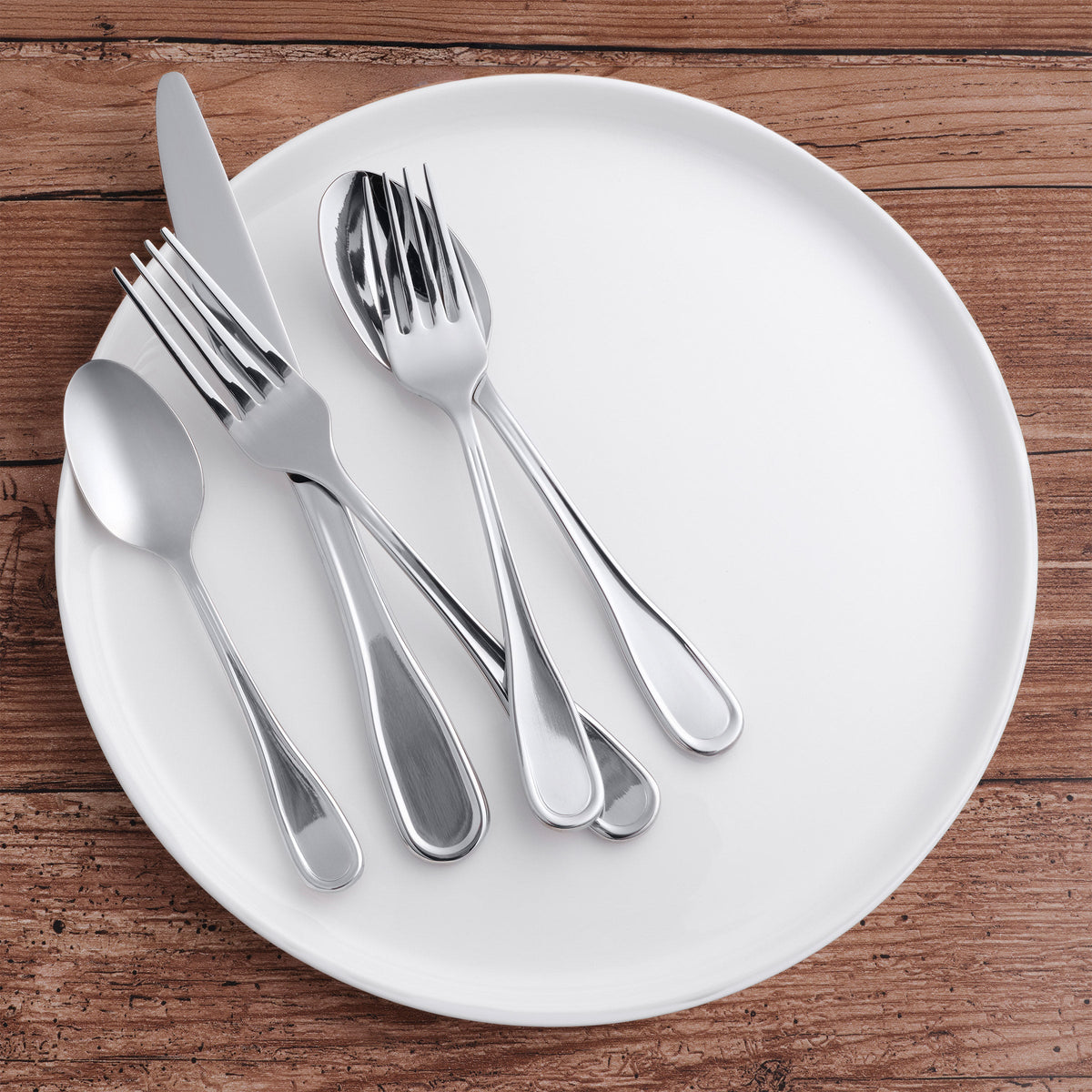 Mikasa 45-piece Stainless Steel Flatware Set, Fisher