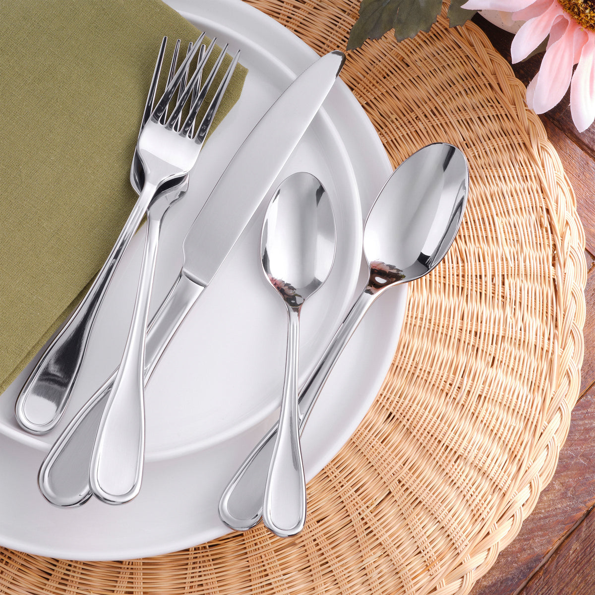 Mikasa 45-piece Stainless Steel Flatware Set, Fisher