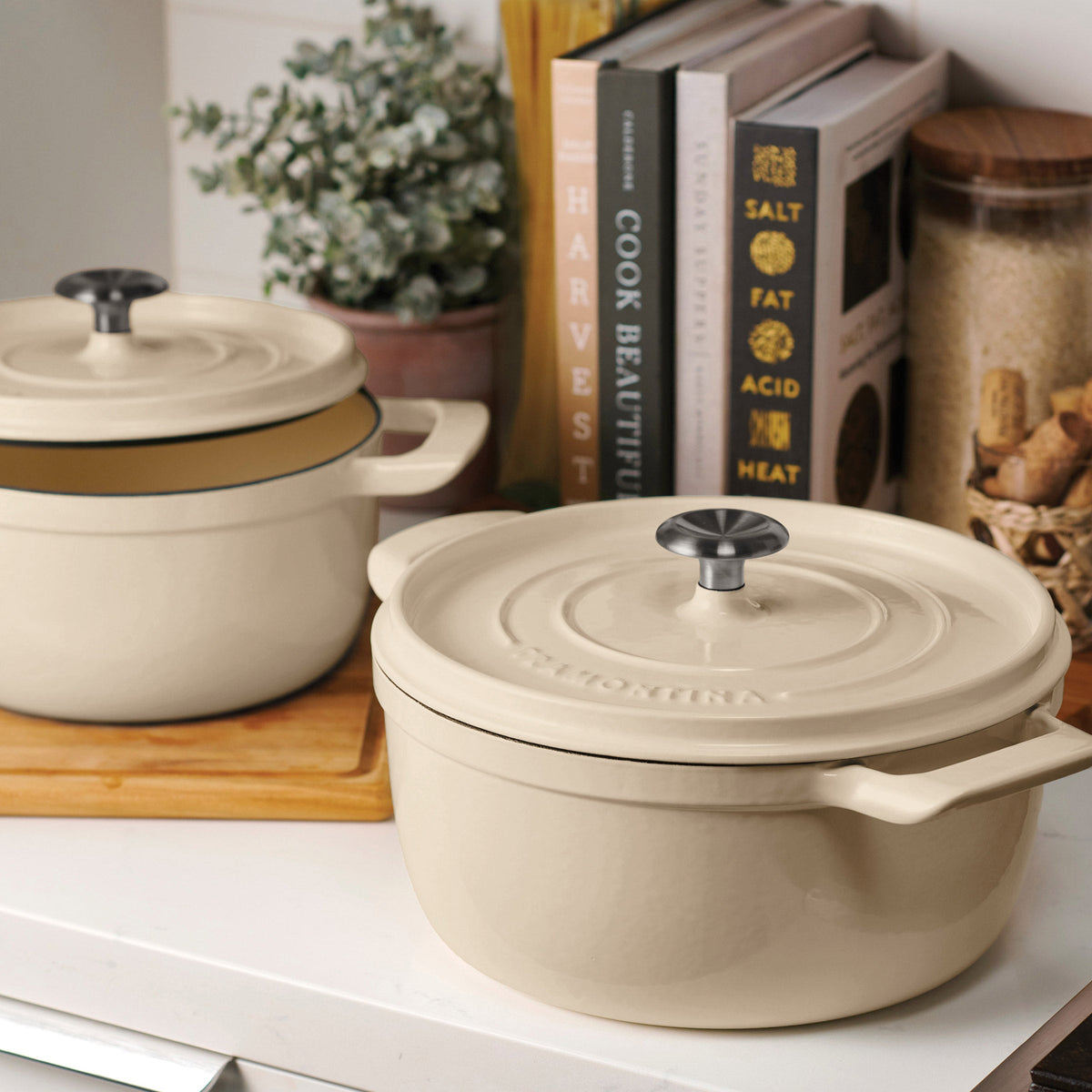 Tramontina 4-quart & 6-quart Enameled Cast Iron Round Dutch Oven, 2-pack