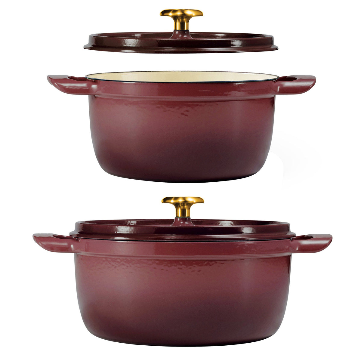 Tramontina 4-quart & 6-quart Enameled Cast Iron Round Dutch Oven, 2-pack