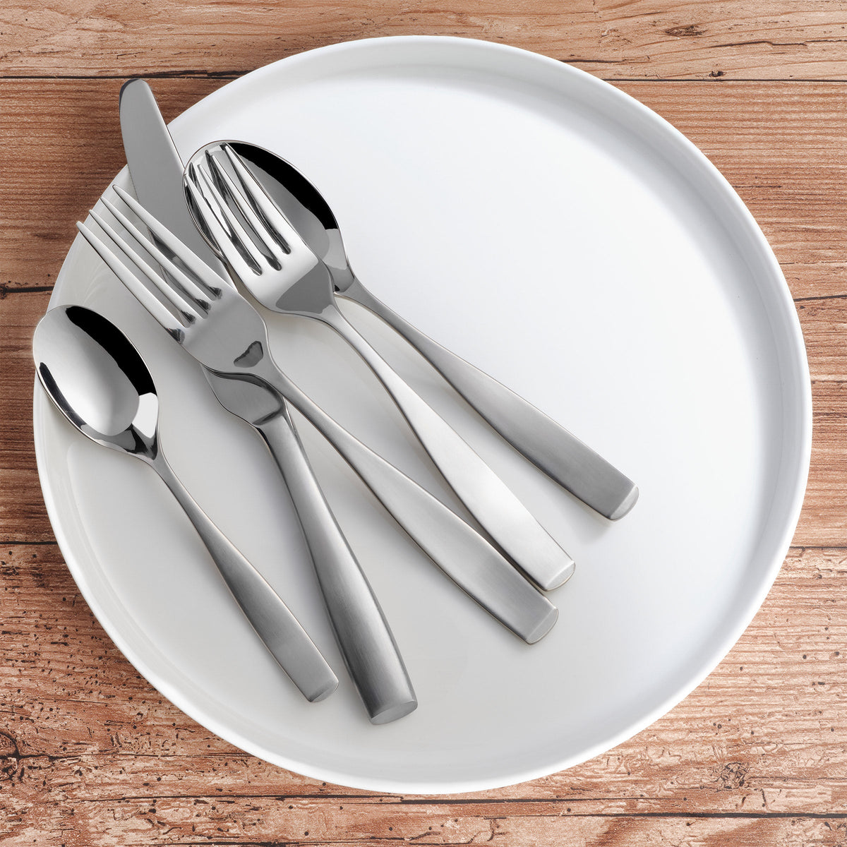 Mikasa 45-piece Stainless Steel Flatware Set, Satin Loft