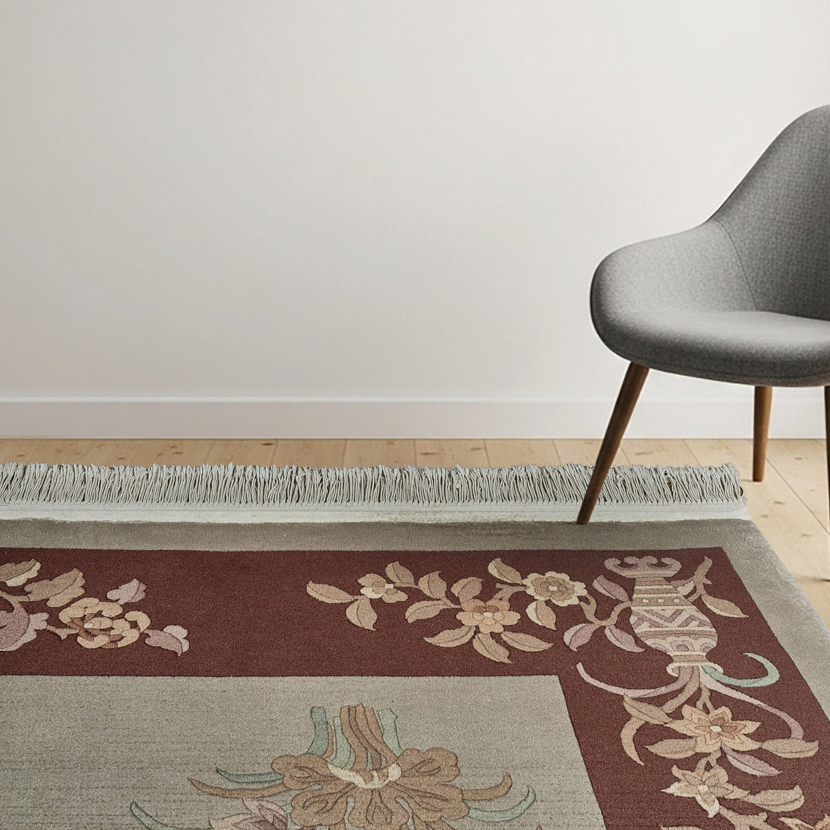 Pagoda Hand Knotted Rug Collection, Morges Red