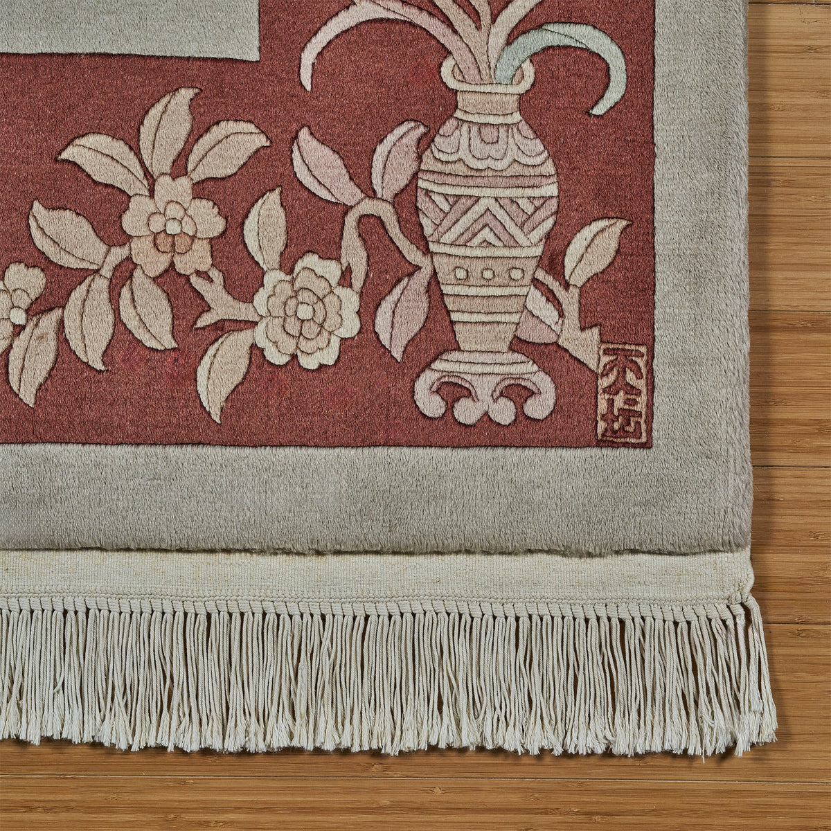 Pagoda Hand Knotted Rug Collection, Morges Red