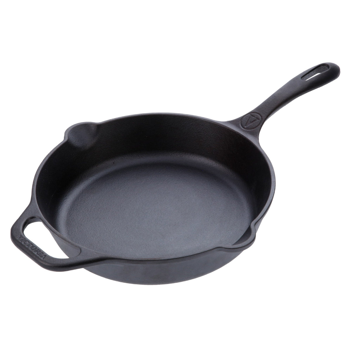 Victoria Cast Iron 10" Grill Pan and 10" Skillet