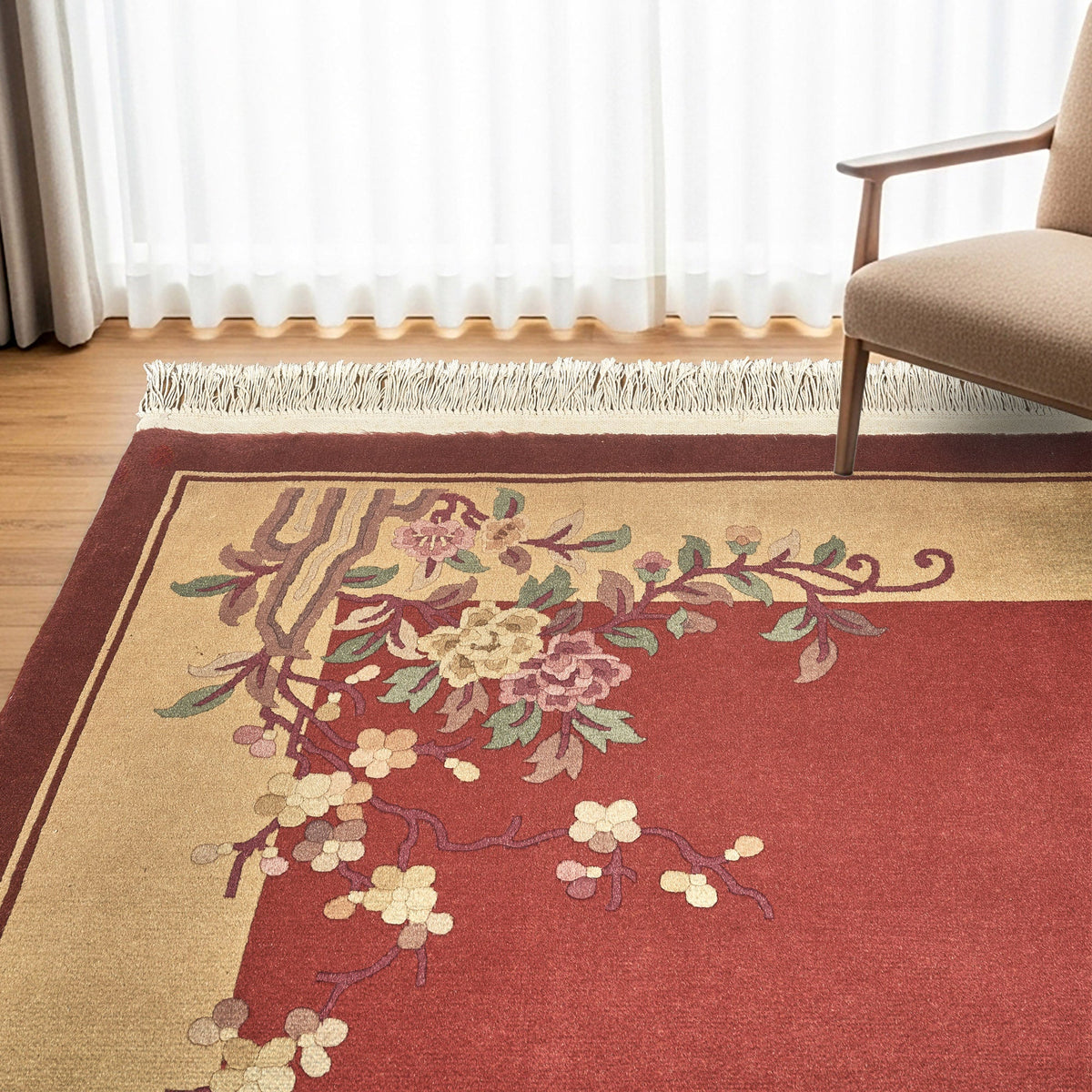 Pagoda Hand Knotted Rug Collection, Olten Redwood