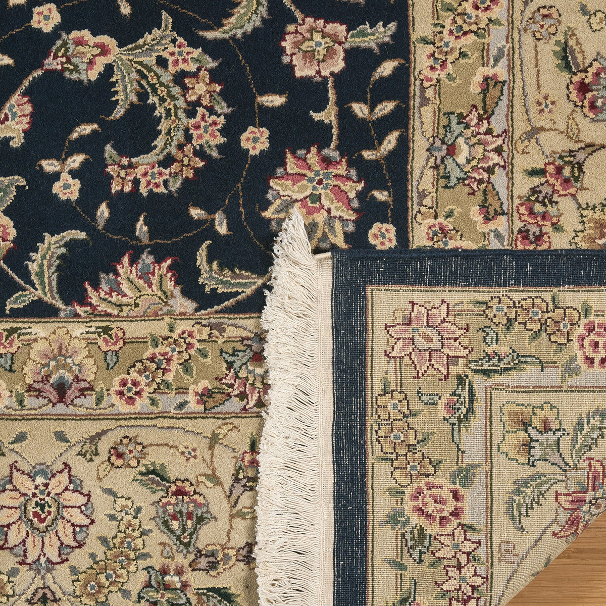 Montacute Hand Knotted Rug Collection, Rimini Dark Navy, 9' x 12'