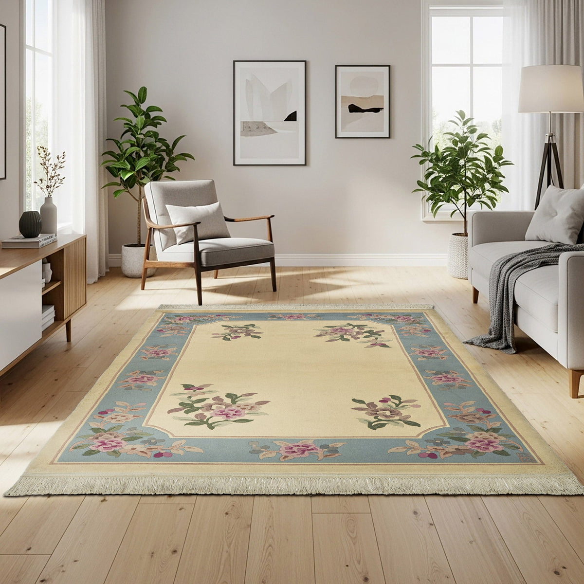 Pagoda Hand Knotted Rug Collection, Prilly Ivory