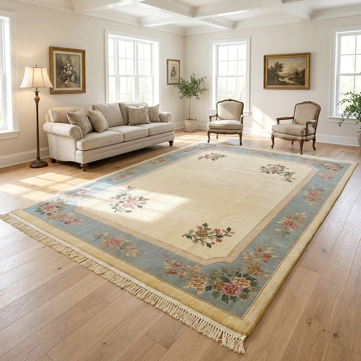 Pagoda Hand Knotted Rug Collection, Prilly Ivory