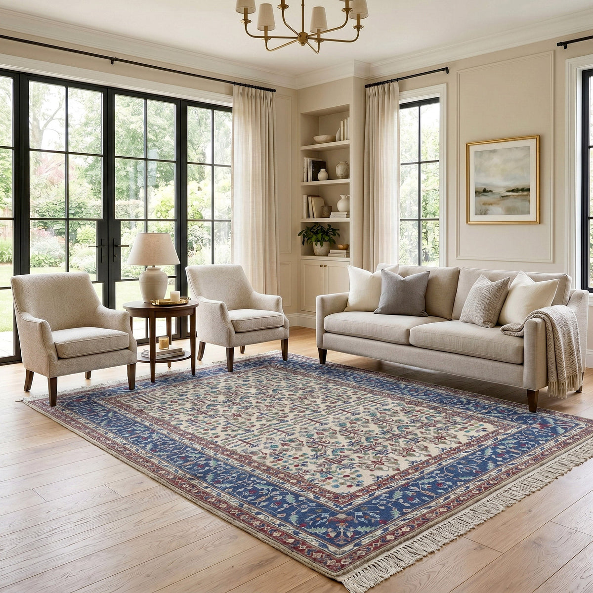 Montacute Hand Knotted Rug Collection, Sevilla Ivory