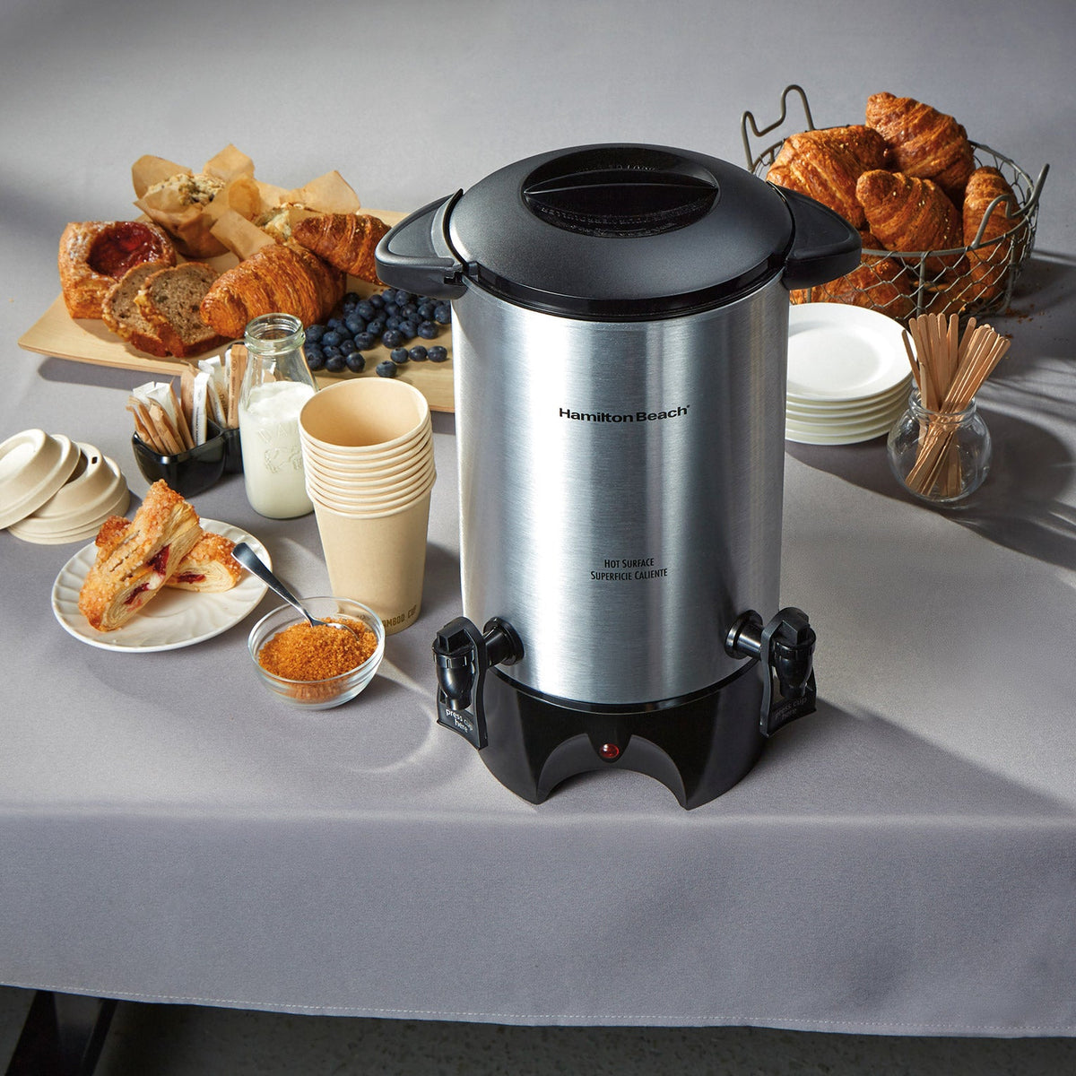 Hamilton Beach Dual-Spout Coffee Urn, 45 Cup Capacity