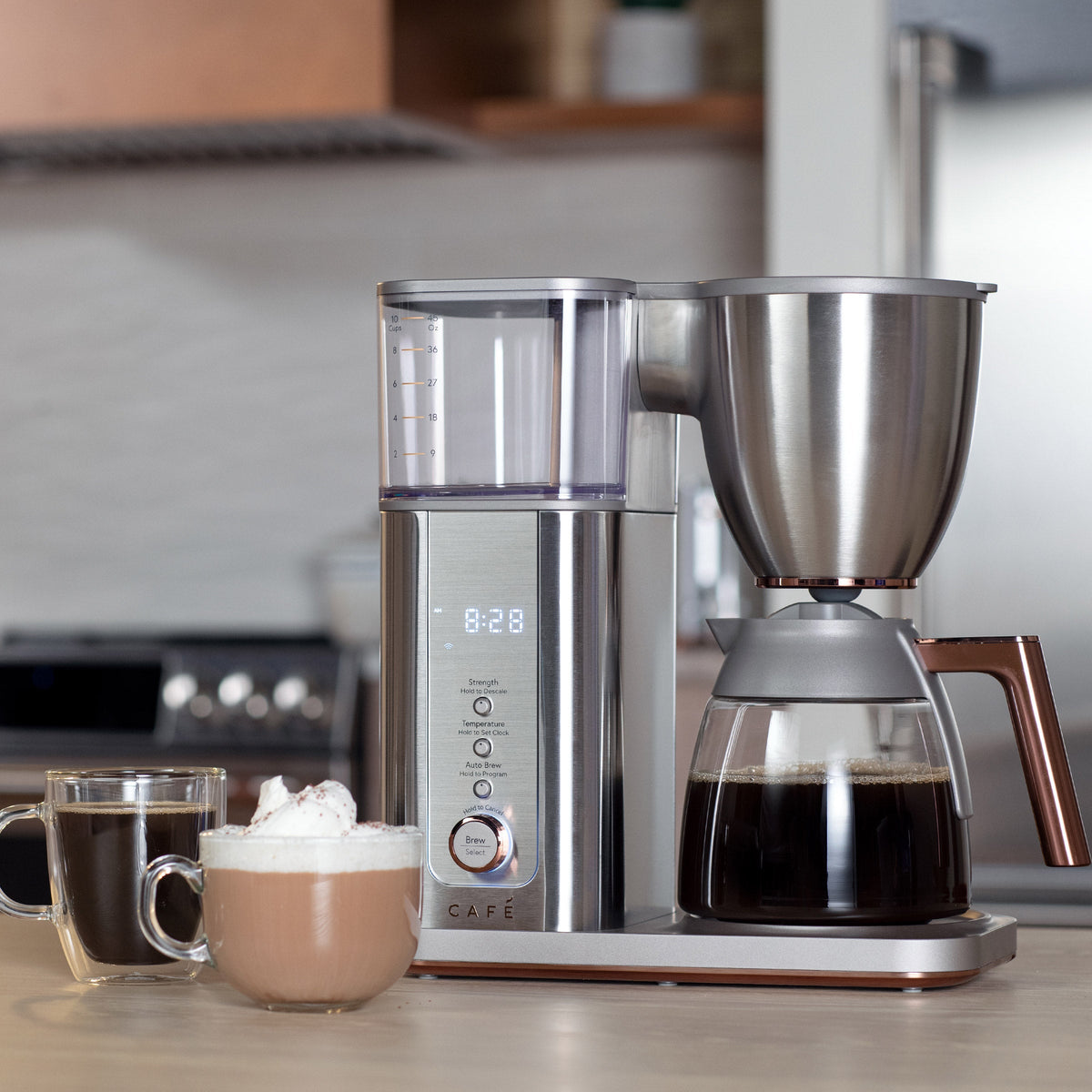 Café Specialty Coffee Maker with 10-Cup Glass Carafe, WiFi