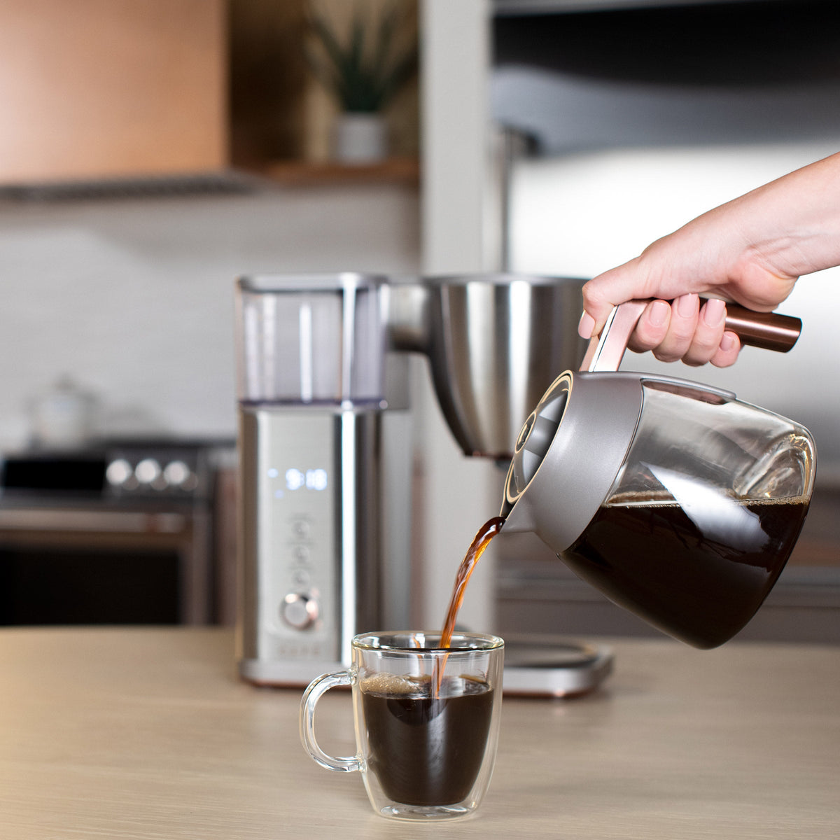 Café Specialty Coffee Maker with 10-Cup Glass Carafe, WiFi