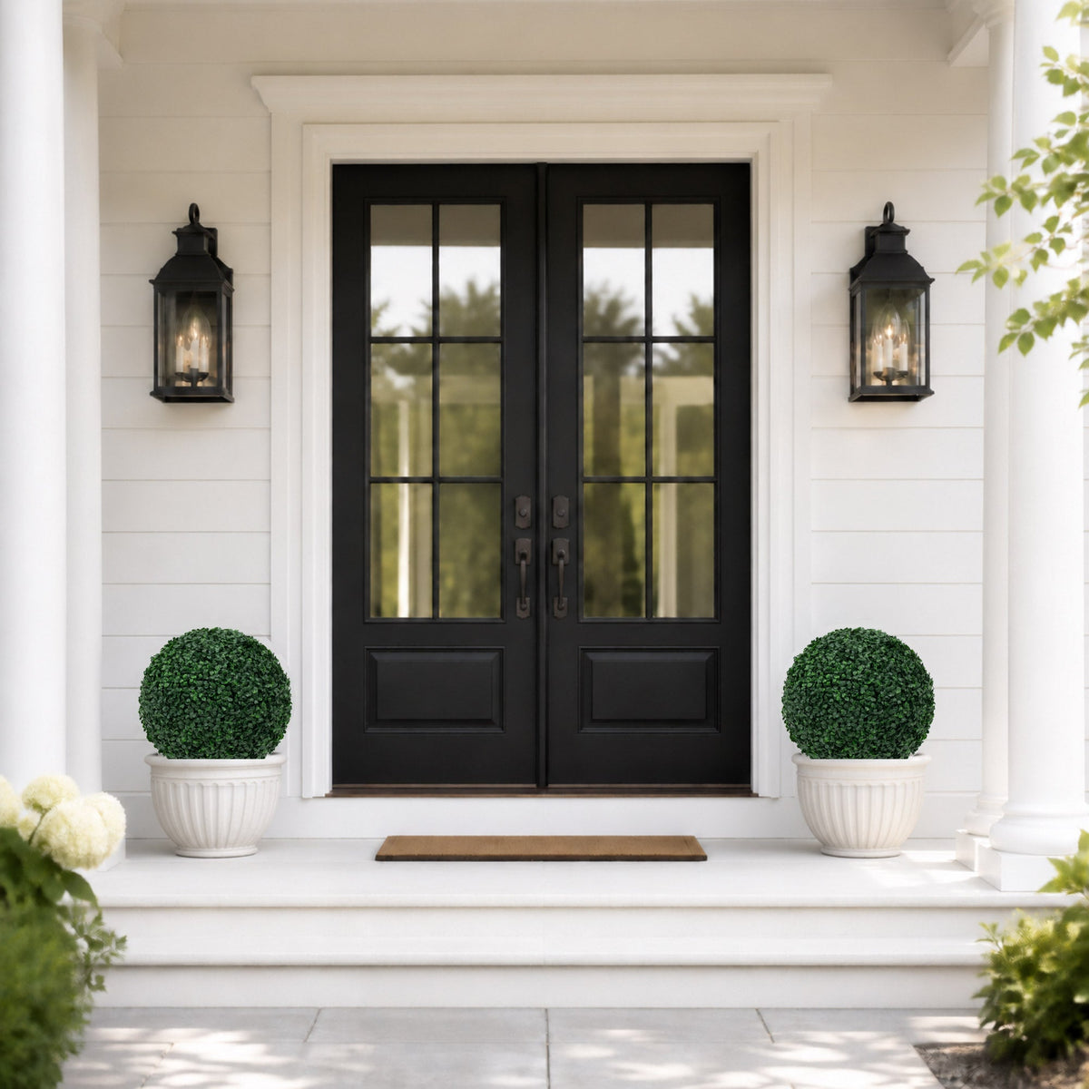15” Boxwood Topiary Balls, 2-pack